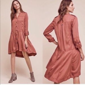 Anthropologie Holding Horses Pink Mariona Dress